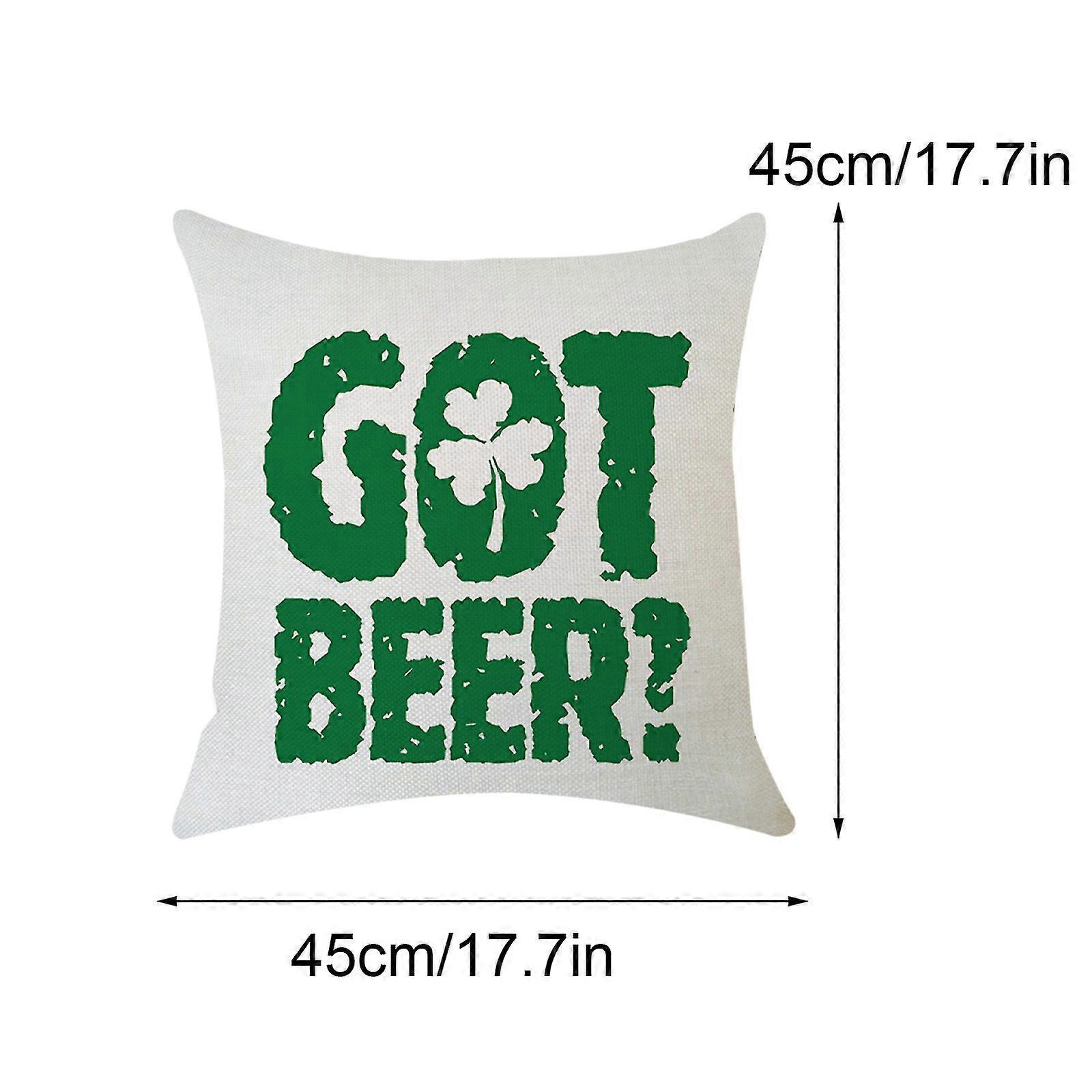 St. Patrick's Day Bomuld Linned Pudebetræk Kast Pudebetræk Sofa Home Decor
