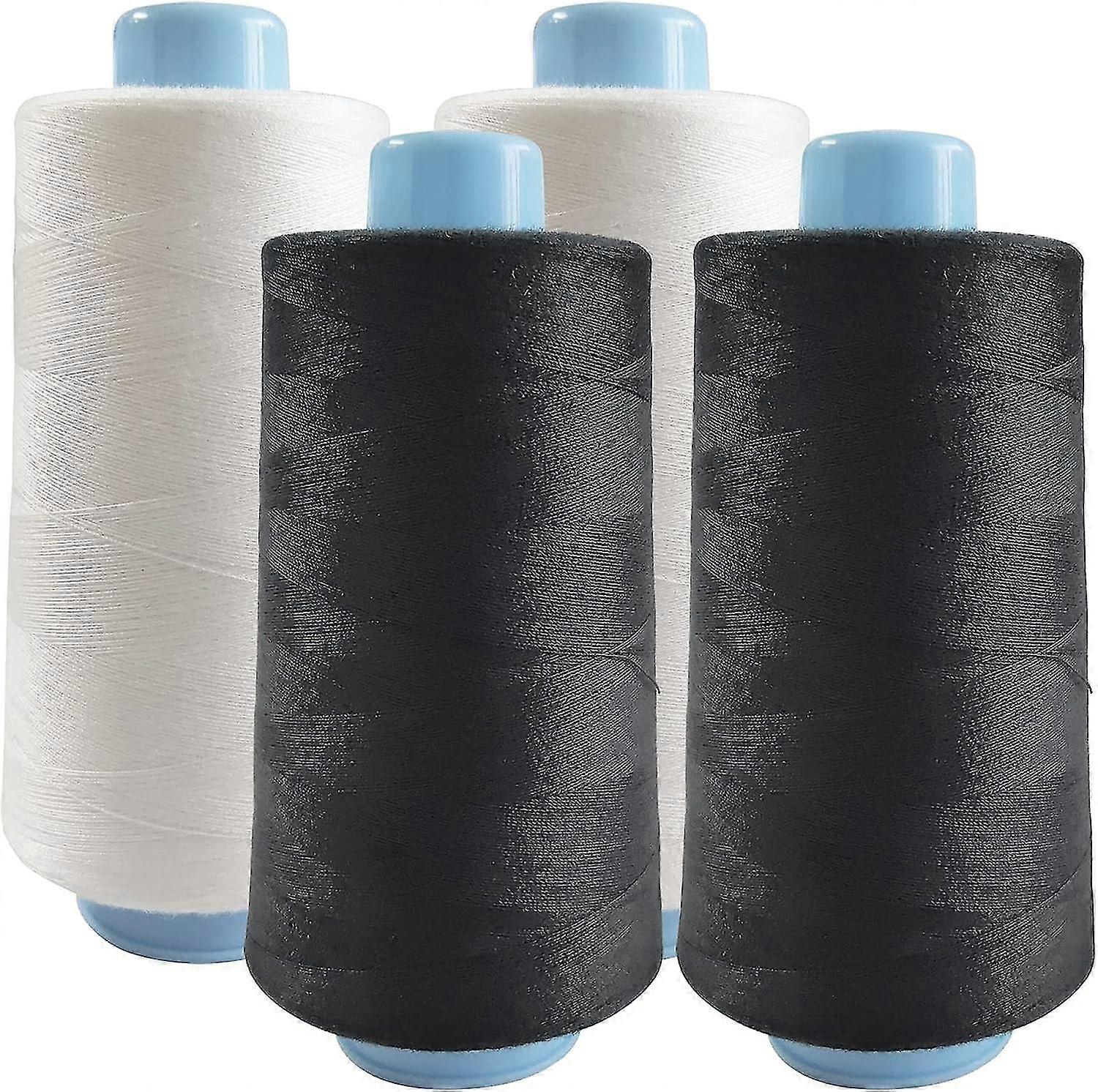 4 Spools Polyester Sewing Thread Spools, 3000 Yards Each Spool, 40/2 All-purpose Connecting Threads For Sewing Machine And Hand Repair Works For Hand
