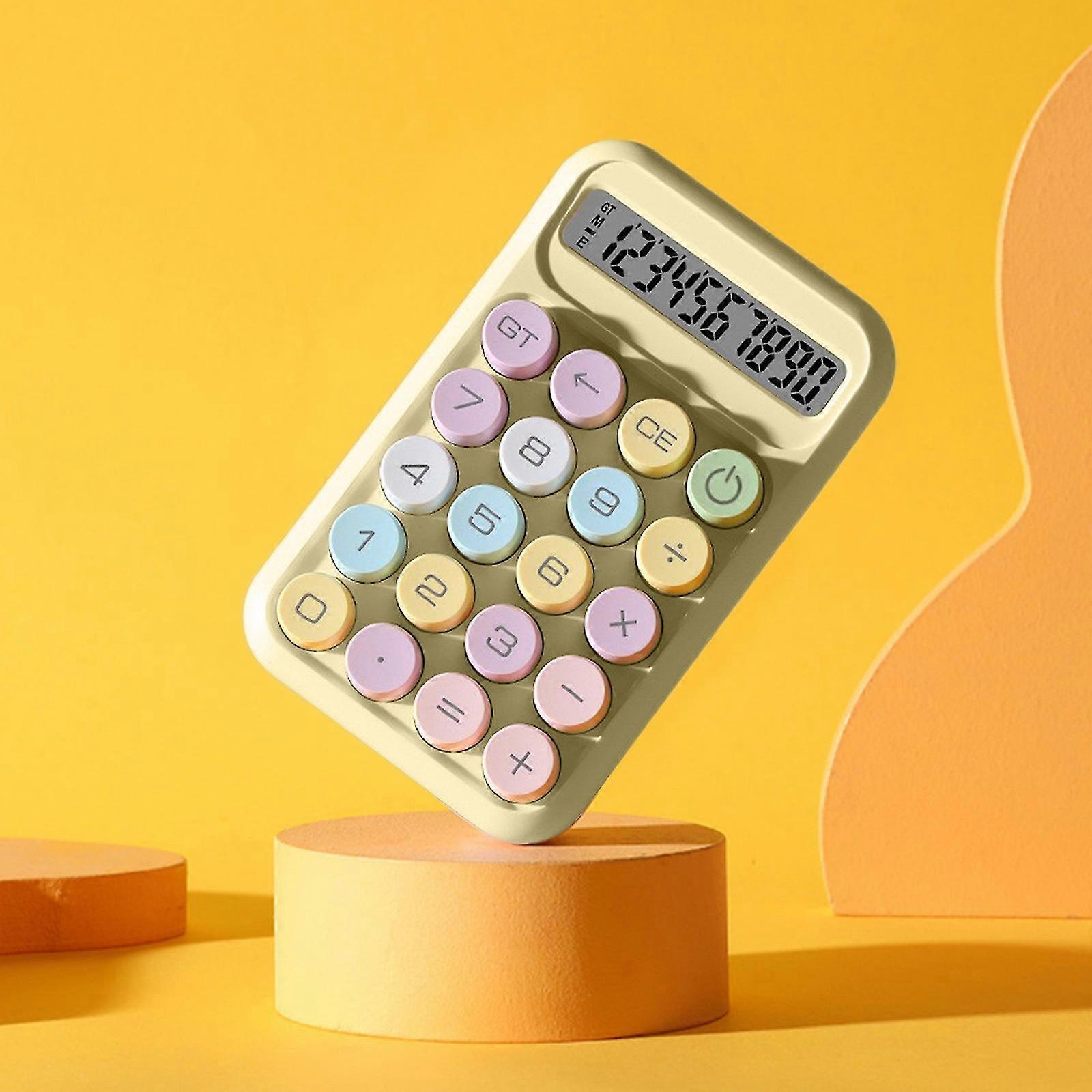 Cute Calculator Small Portable Scientific Calculator For Students 10 Digits Mini Body Plastic Keys Non-slip Bottom Pad Clear Keys FLYE1704