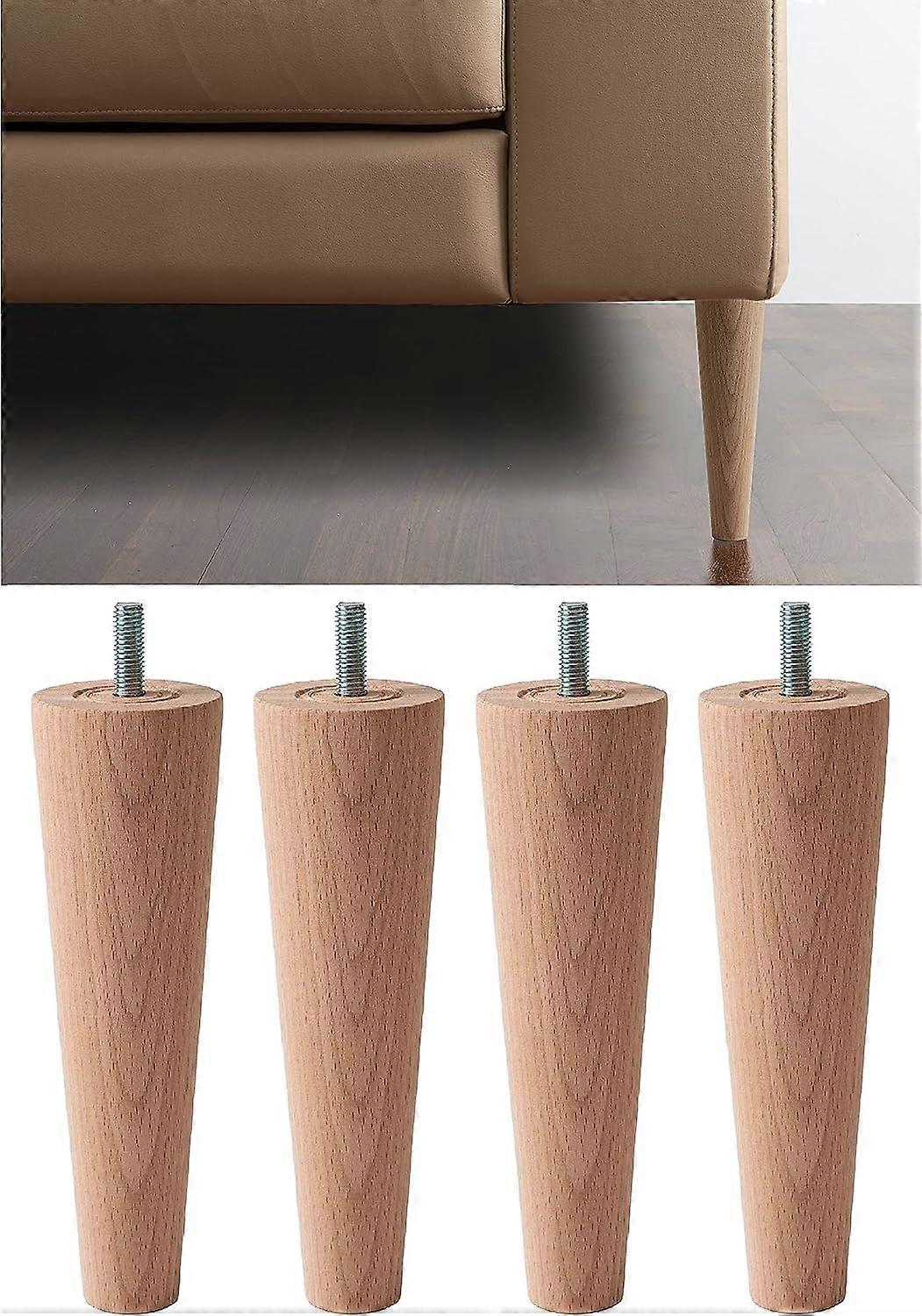 4 Stück Holzmöbel und Sofabeine - Höhe 20 cm