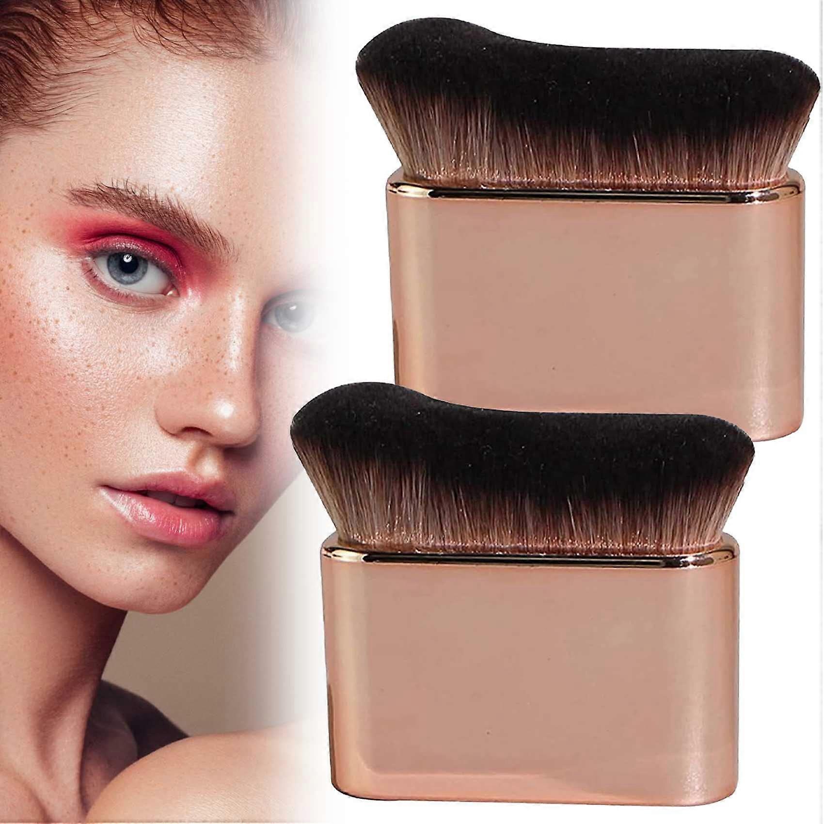 Siren Makeup Brush,Foundation Makeup Brush(Rose Gold,2 PCS)