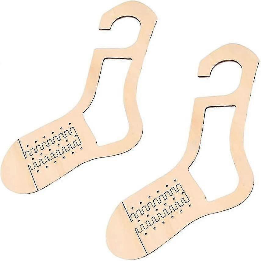 Sock Blockers Adjustable Size Sock Stretchers Knit Blockers Funny Diy Knitting Model 1pair Hollow Stylewood Color2pcs