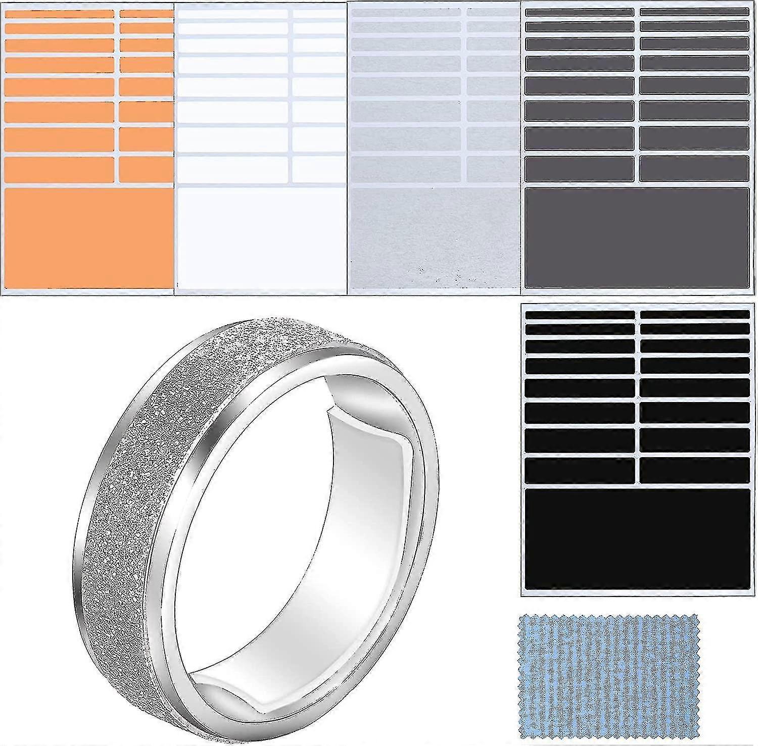 Loose Rings Adjuster Invisible Ring Sizer With Clean Cloth For Wide Ring Fixing, 5 Sheets