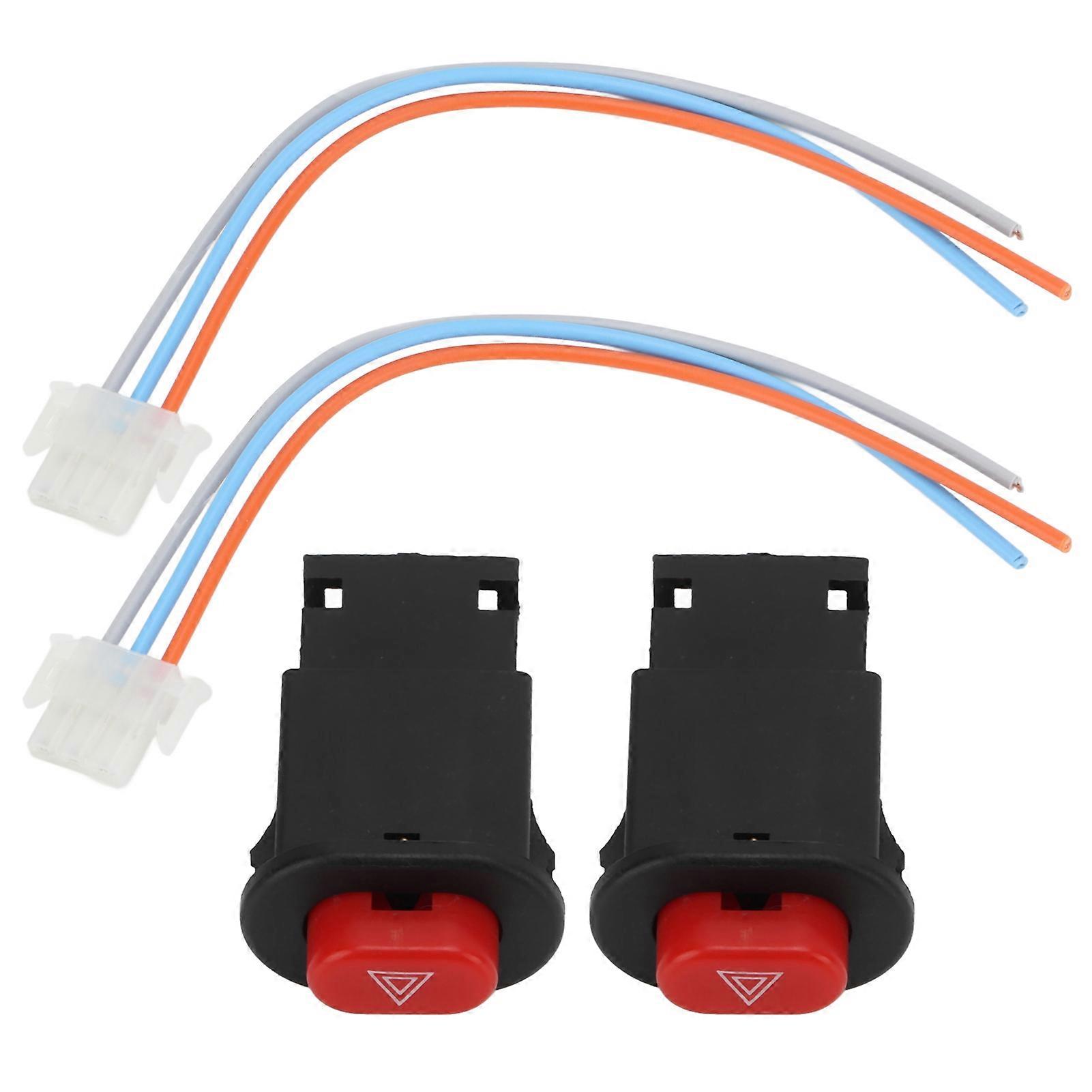 Hazard Light Switch Button Double Flash Warning Controller for Motorcycle Motorbike Scooter