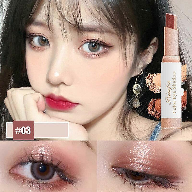Glitter Double Colour Gradient Eyeshadow Stick Two Tone Eyes Shadow Pen HOT