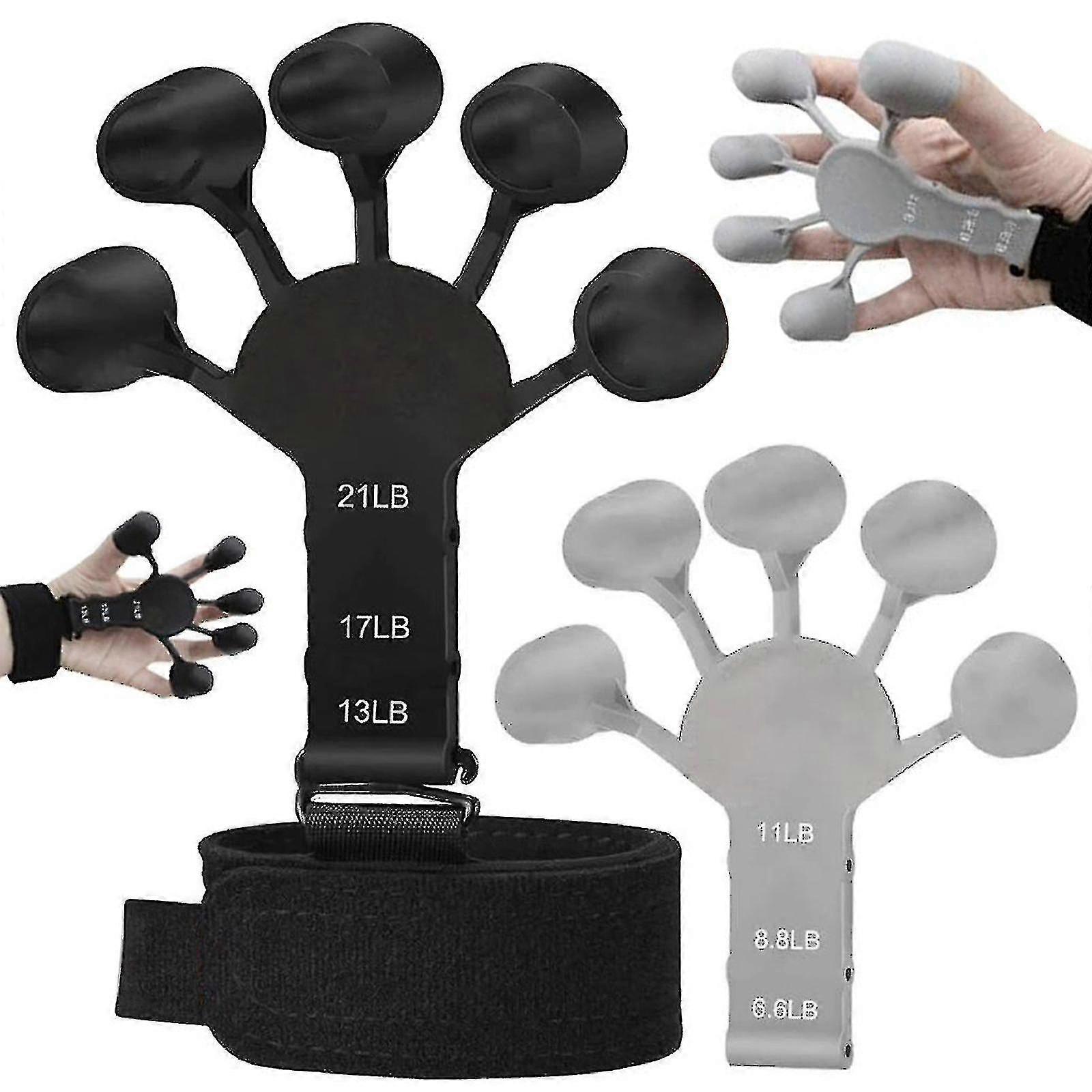 フィンガー強化剤フィンガーエクササイザー、6耐性レベルフィンガーエクササイザー、ギターストレングストレーナー、ハンドセラピー、トレーニングデバイス(フルスタイル:1個)