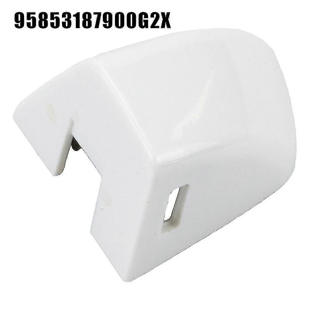 الجبهة اليسرى مقبض الباب الخارجي قفل غطاء الاسطوانة الأبيض لبورش كايين 2011-2017 البلاستيك الخارجي مقبض السيارة غطاء A