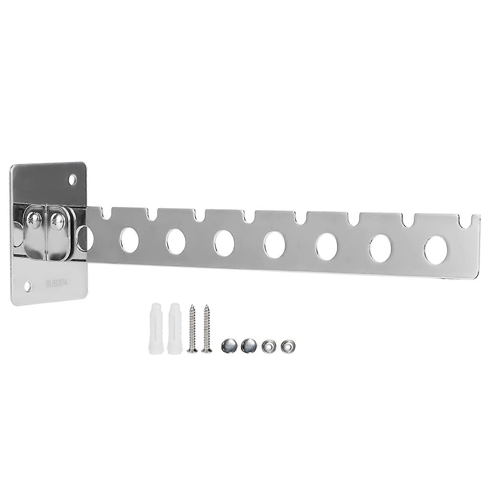 8 Hole Foldable Hanger Wall Mounted Space Saving Clothes Drying Rack Closet Storage Organizer