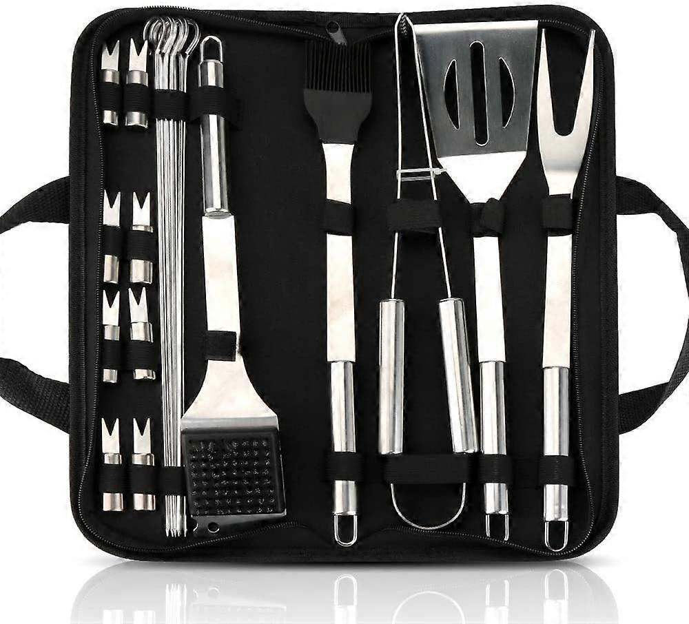 Barbecue tool set, 20 cooking and barbecue utensils