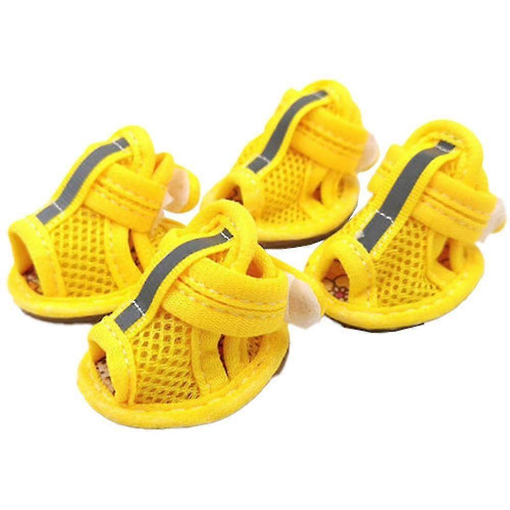 כלב קטן קיץ רשת סנדל נעליים גור חתולים נושמים כפות מגנים כלבים מגפי כלב נעלי כלב נושמות