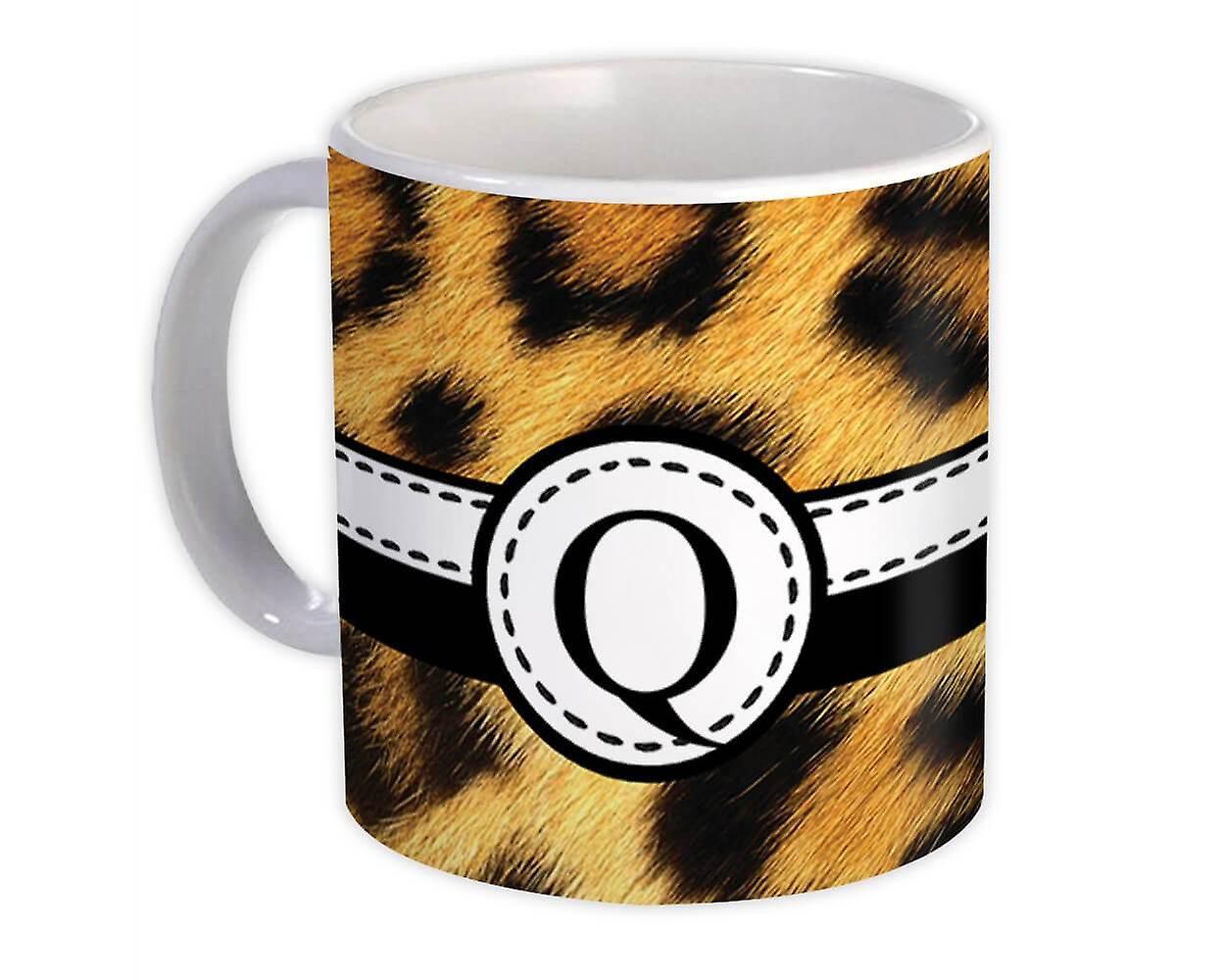 Gåva Mugg: Monogram Bokstav Q Djur