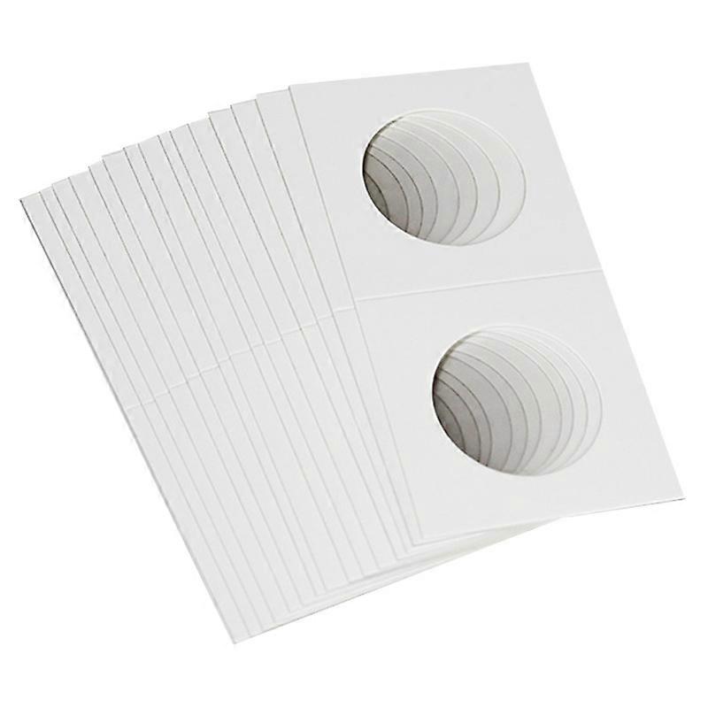 50PCS Square Cardboard Coin Holders Coin Supplies Coin Album Collection Lighthouse Stamp Coin Holders Cover Case Storage