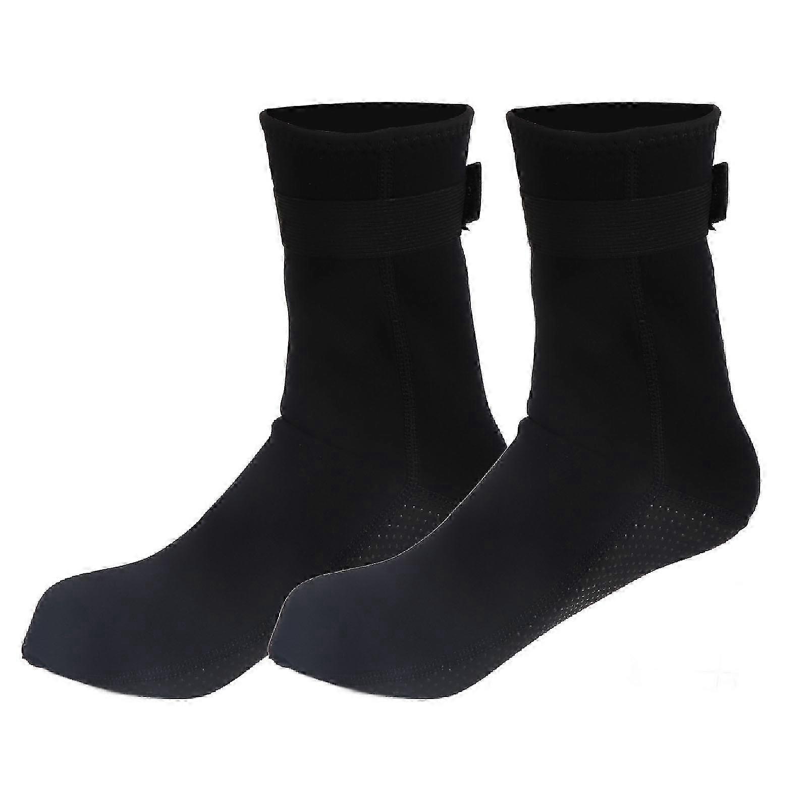 3mm Néoprène Chaussettes de plongée Imperméable à l’eau Respirant Extensible Slip Résistance Plongée Combinaison Chaussettes Pour Femmes Hommes S
