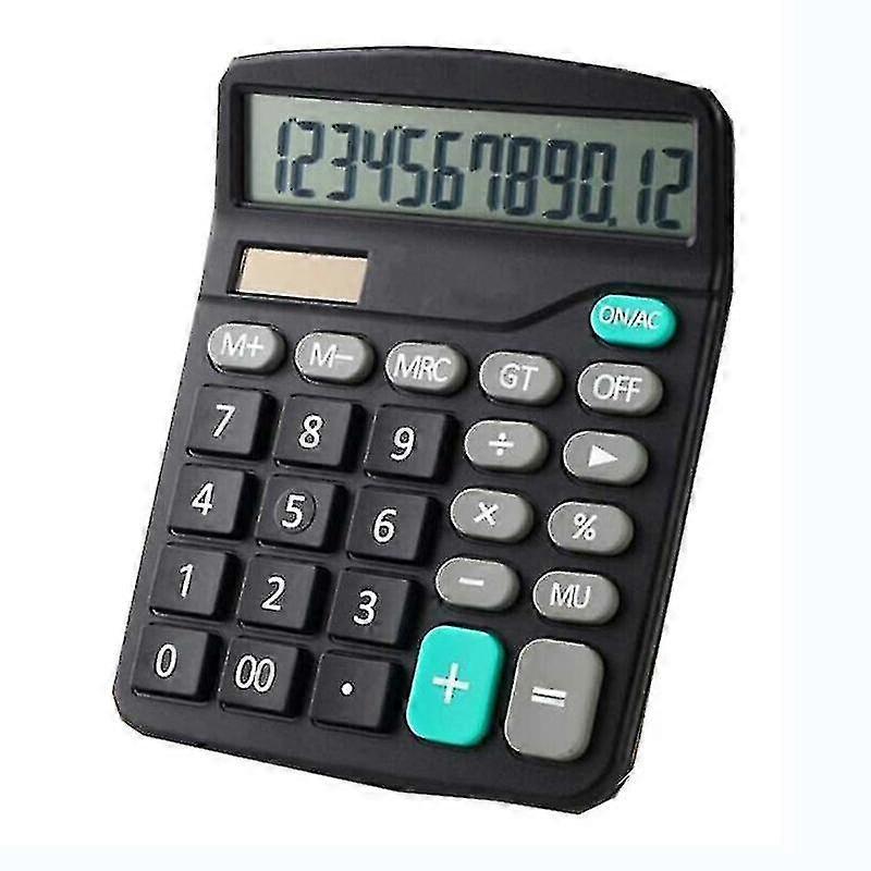 12 Digits Electronic Calculator Portable Solar Calculator Without For ()