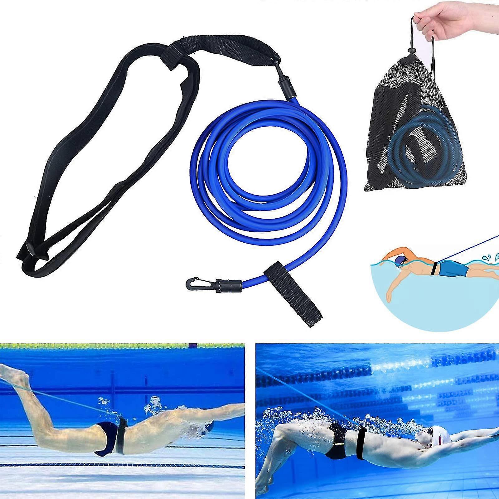 Bälte för simbassäng - Justerbart motstånd för simträning - Pool Counter & Bungee Swim Resistance