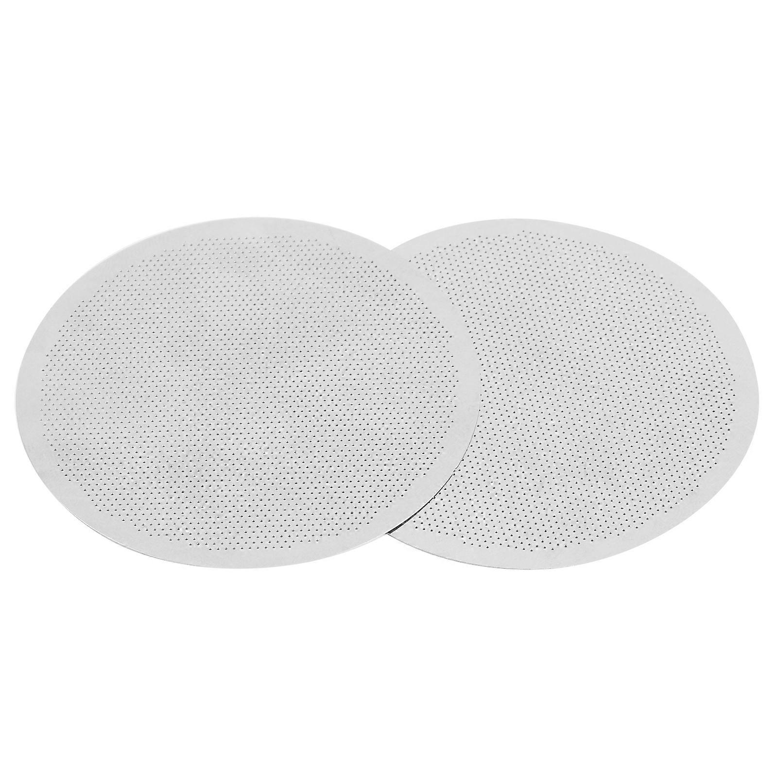 304 Stainless Steel Round Coffee Filter Screen Mesh - 2Pcs Reusable Coffee Maker Accessory