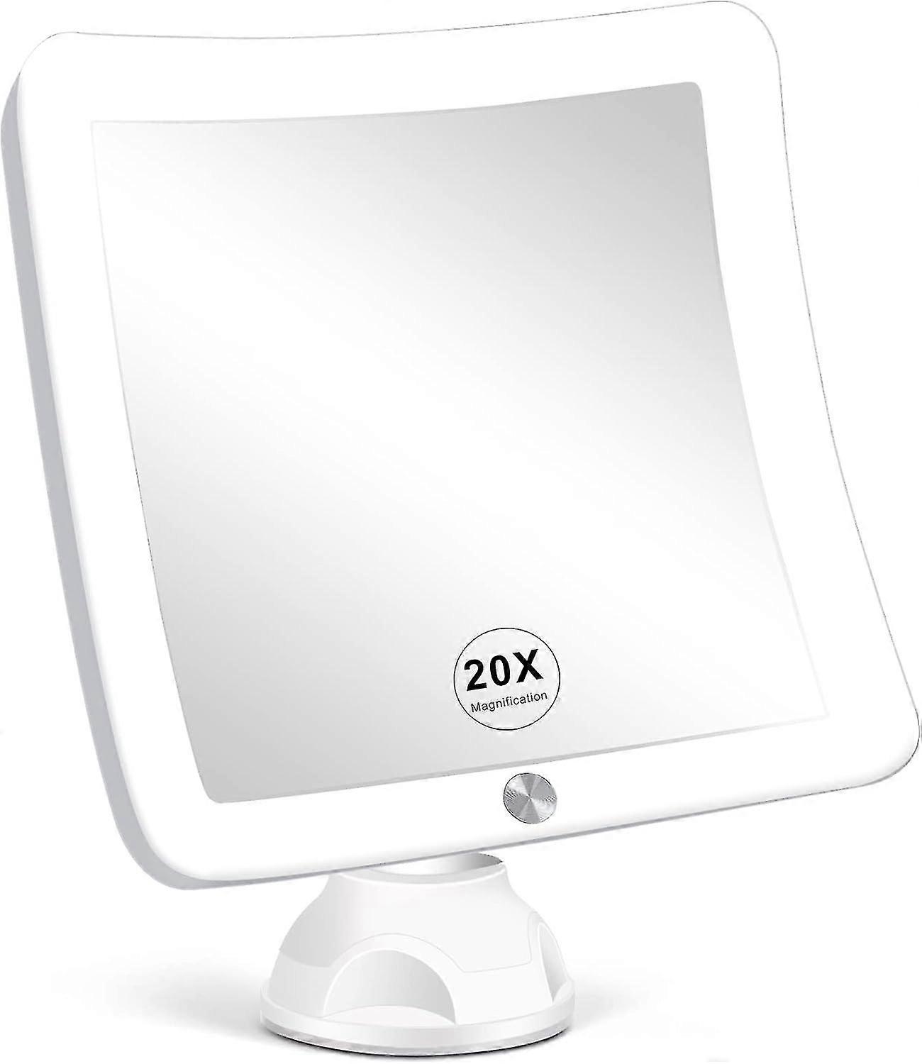 20x Magnifying Mirror With Led Light, Upgraded Lighted Makeup Mirror With Magnification