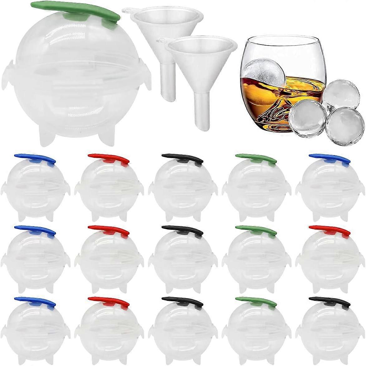 Ice Cube Molds5cm,16 Pieces Ice Ball Molds Reusable Ice Cube Tray Giant Round Ice Cube Set Ice Ball Molds for Whiskey Cocktail Whiskey Other Drinks Ba