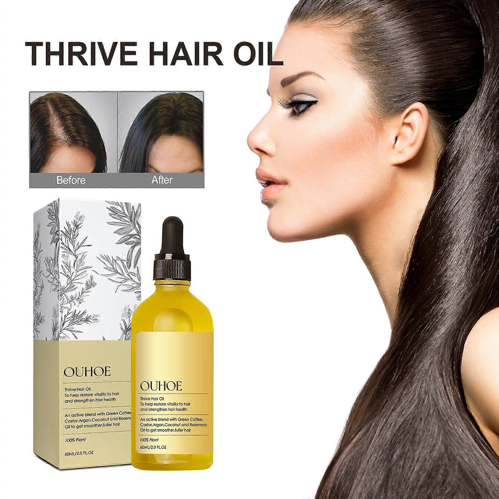 Olio naturale per la crescita dei capelli, olio per la cura dei capelli al rosmarino per capelli secchi e danneggiati, olio rinforzante nutriente p...