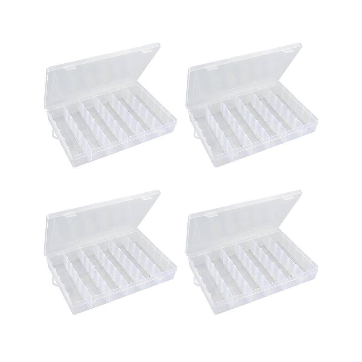 Tackle Box Organizer 18 Grids Plastic Craft Box Organizer Bead Organizer Clear Fishing Box with Div