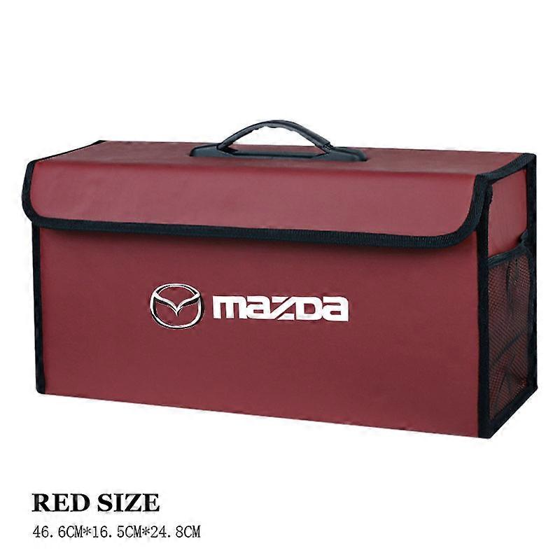 حقيبة منظم جلد السيارة صندوق تخزين رحلة قابل للطي لمازدا 6 3 5 2 CX5 CX7 323 ديميو أكسيلا أتينزا CX9 MX3 MX5 RX8 RX7