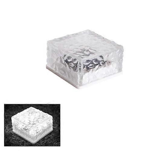 Outdoor Waterproof Solar LED Clear Ice Cube Lights RGB Remote Stair Step Lamp For Garden Yard Pathway Party Lawn Landscape Decor