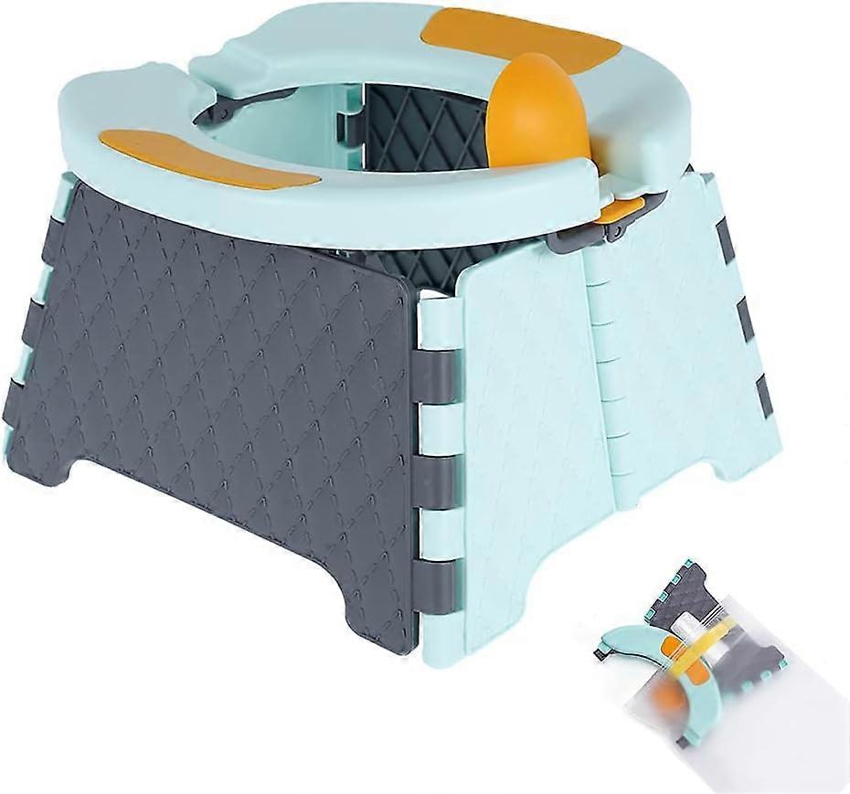 Lertenys Tragbarer Töpfchentrainingssitz Reisetöpfchen für Kinder Faltbarer Trage-Töpfchen-Toilettensitz für den Innen- und Außenbereich