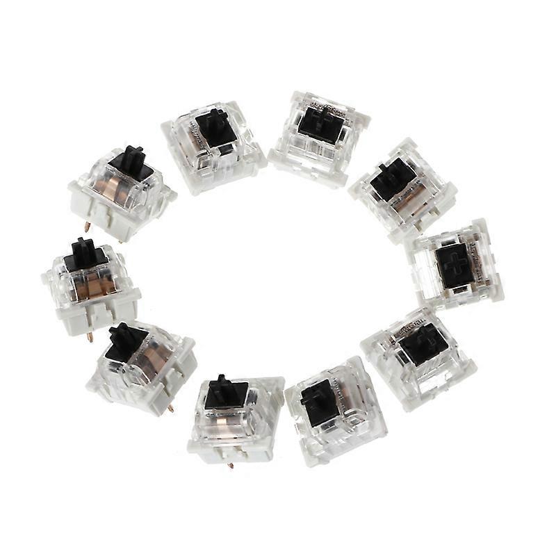 10Pcs 3 Pin Mechanical Keyboard Switch Black Replacement For Gateron Cherry MX