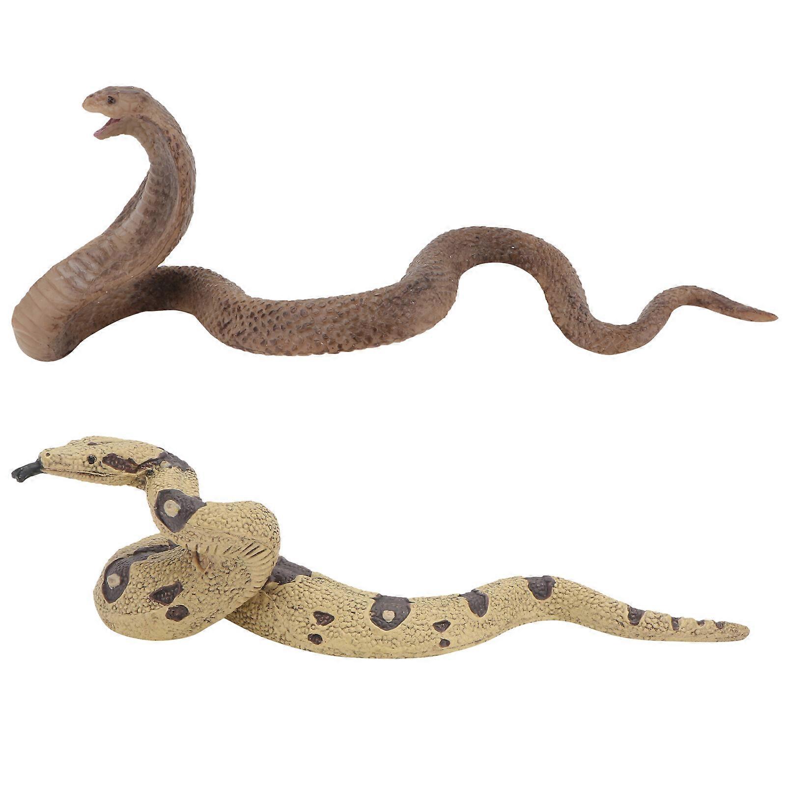2Pcs Snakes Toys Simulation Snakes Pranky Snakes Plaything Tricky Toys for Home