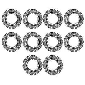 10pcs Full Circular Stretch Comb Stretch Hair Comb Headbands Flexible Plastic Circle Combs