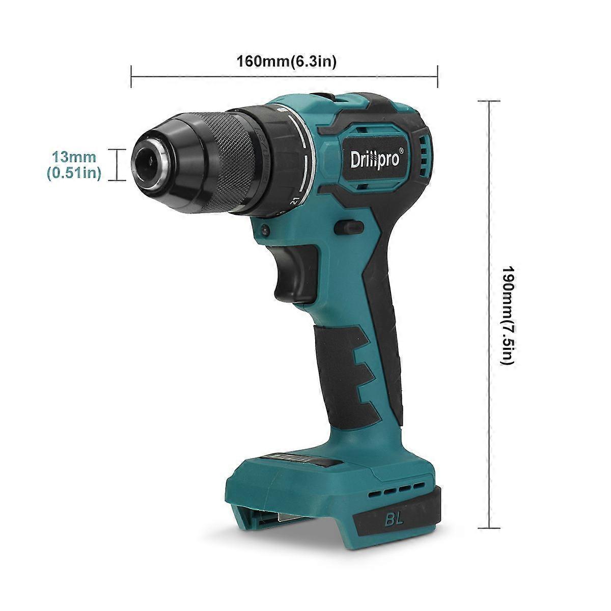 Brushless Electric Drill 48NM Cordless Screwdriver Mini Electric Power Driver Drill DIY Home Power Tools For Makita 18V Battery