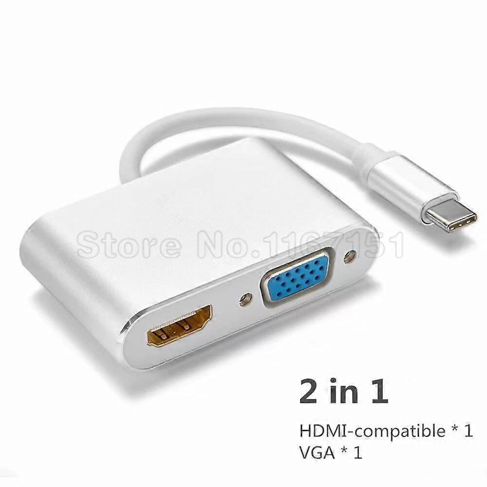 Type-C to 4K HDMI-compatible VGA USB C 3.0 Hub Adapter for MacBook Nintendo Samsung S20 Dex Huawei P30 Dock 10 TV