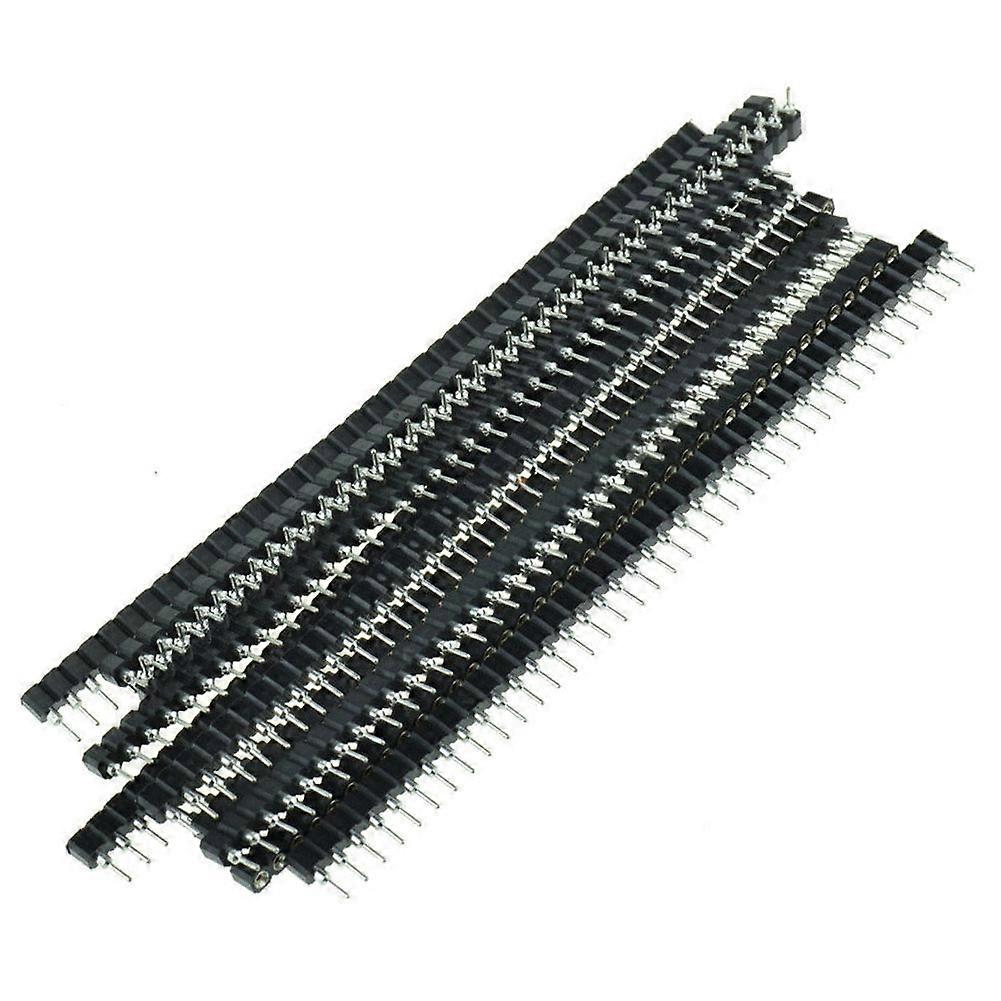 5Pcs 2.54mm Pitch Single Row Female 40 Pin Header Socket Strip Connector for PCB