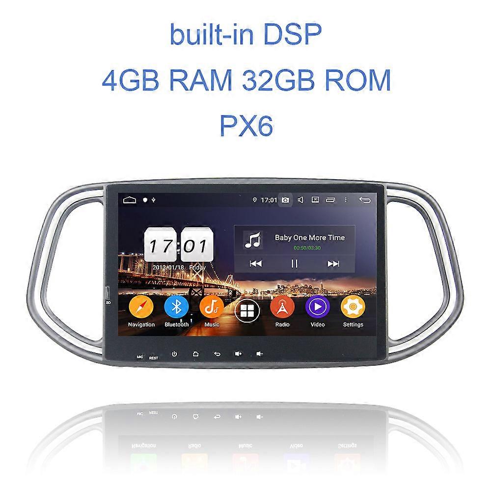 PX6 10.1" 2 din IPS TDA7851 Android 10.0 Car DVD Player 8GB+64G ROM 8 Core car radio Glonass autoradio For kia KX3 2014 - 2017