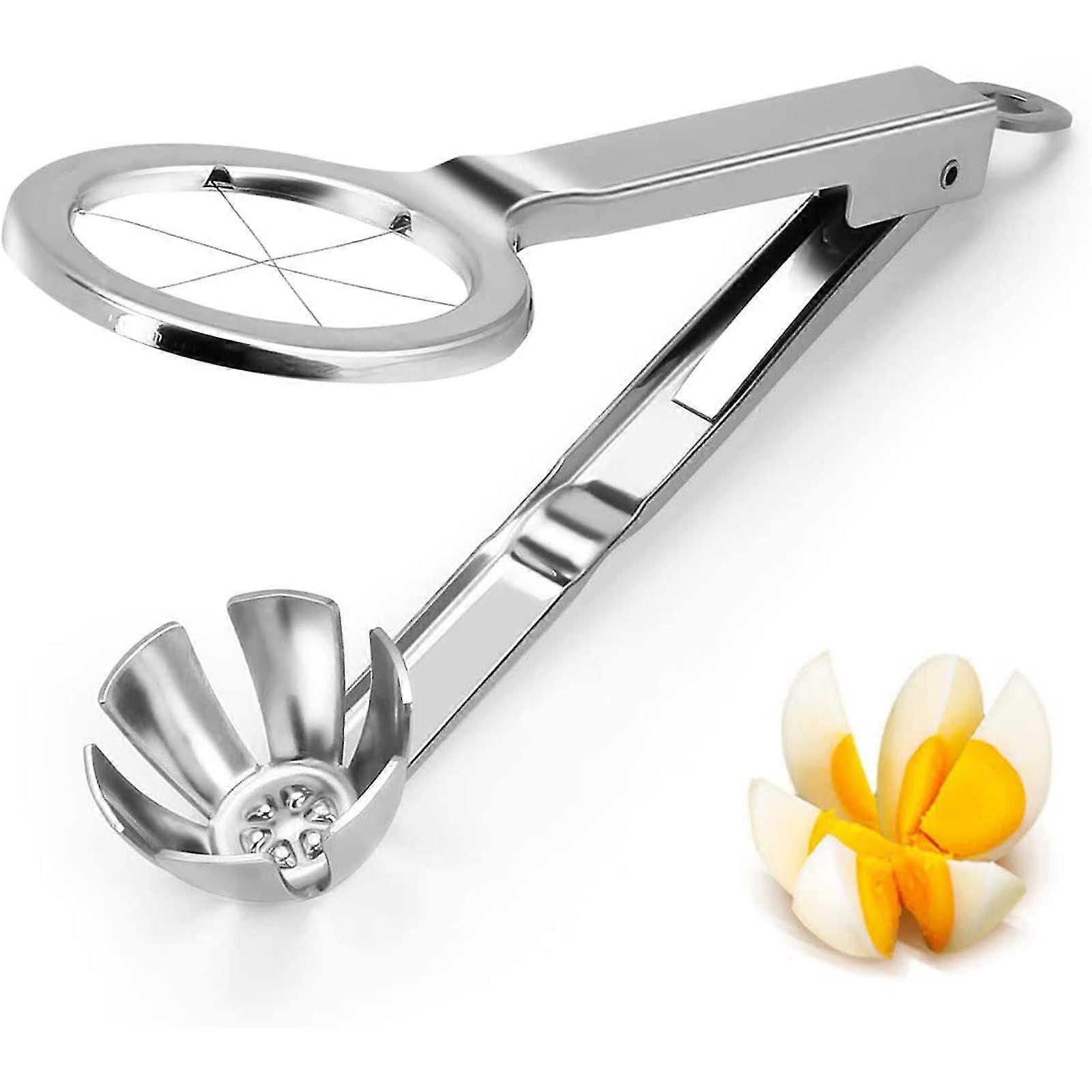 Coupe-trancheuse à œufs, trancheuse à œufs en acier inoxydable, coupe-œufs multifonctionnel à usage durable