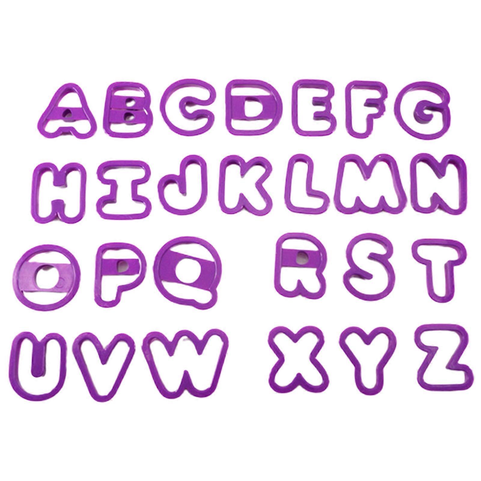 26Pcs Cookie Cutter Easy to Clean Flexible Durable Reusable Eco-friendly Anti-deform Baking-Accessories Alphabet Cake Molds Cookie Cutter for Bakery