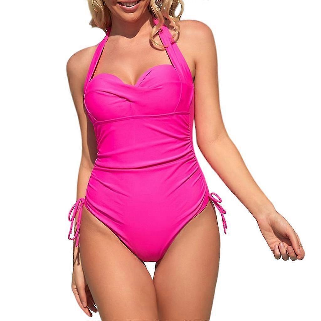 Maillots de bain de contrôle du ventre pour femmes Maillot de bain une pièce Maillot de bain rétro-ruched-