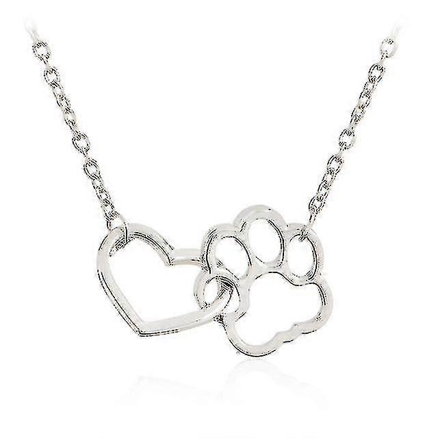 أجوف الحيوانات الأليفة مخلب البصمة القلائد Shellhard لطيف الكلب القط الحب القلب قلادة H A