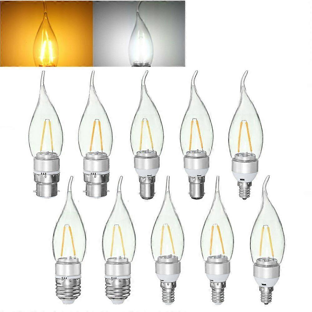 E27 E14 E12 B22 B15 2w Non-dimmable Sliver Edison Pull Tail Incandescent Candle