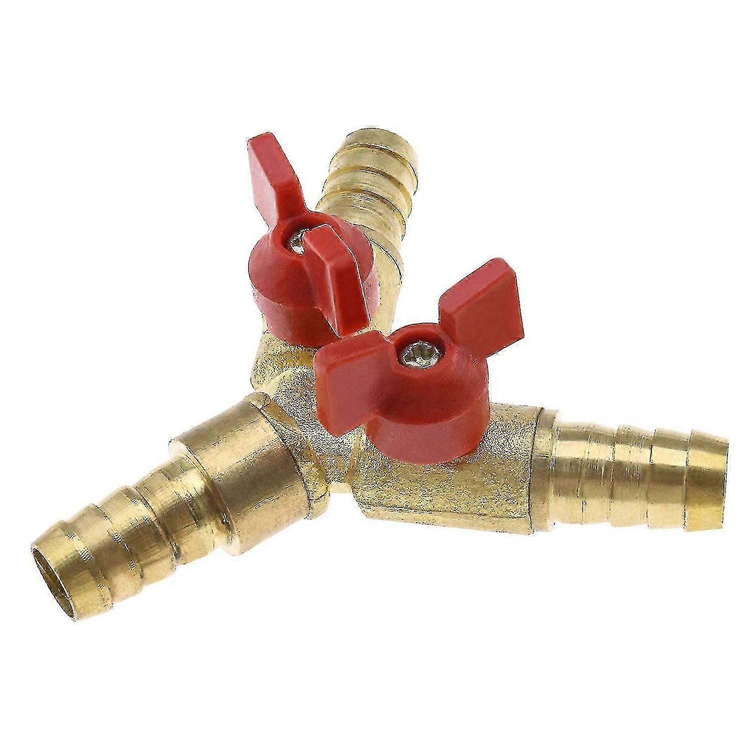 10mm Hose Fitting Y-type 3 Way Brass Pipe Joint Connector Adapter Compatible For Air Water Gas - JA