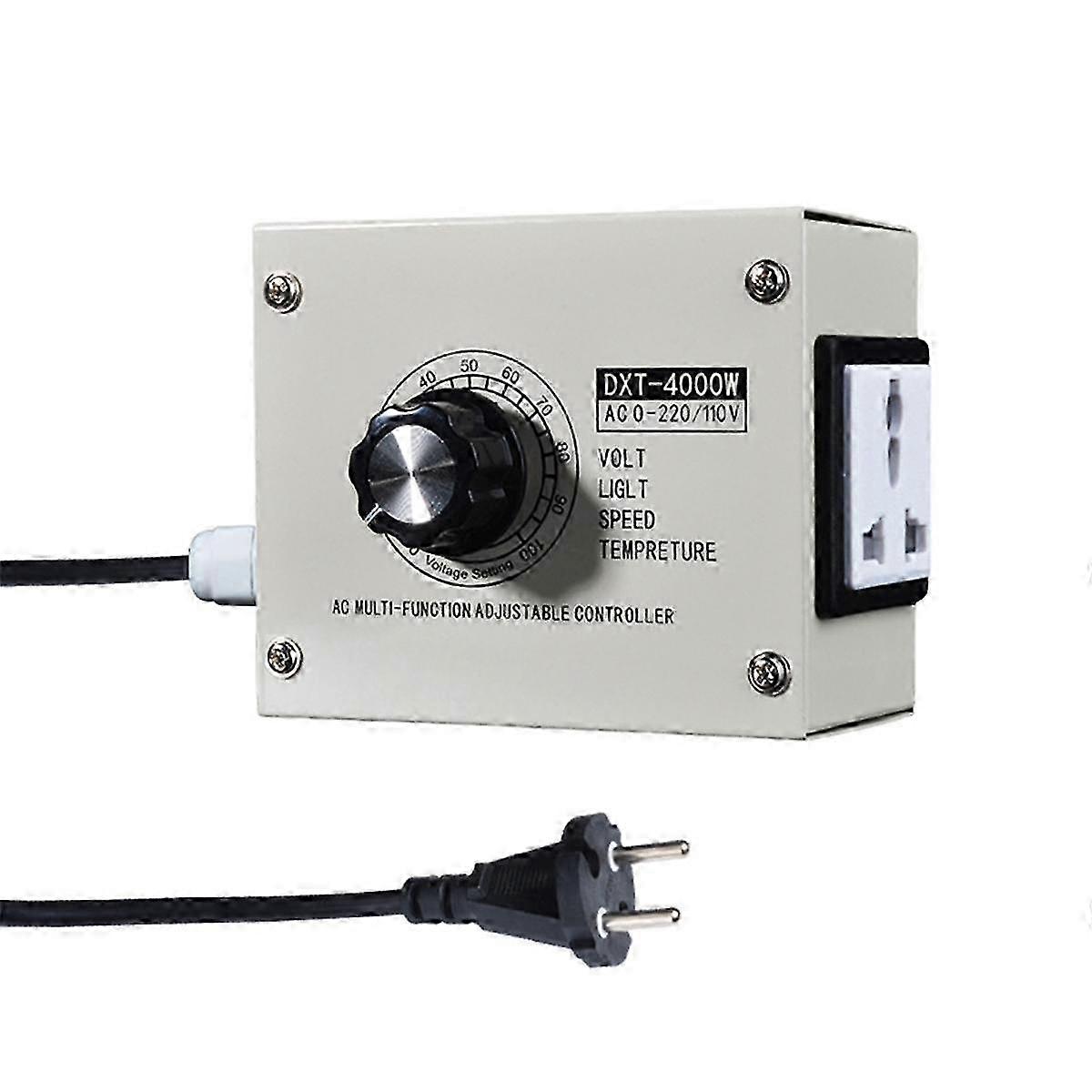 Adjustable Voltage Regulator 4000W SCR Adjustable Dimmer Speed Temperature Stepless Variable Speed B