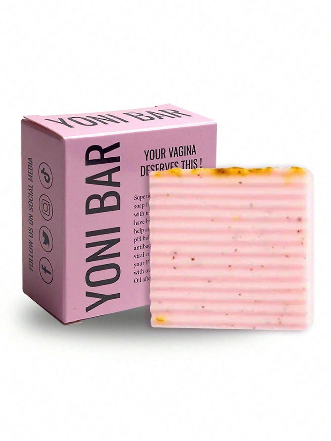 100g/Pc Yoni Bar Gentle Intimate Wash Soap, Handmade Cold Process Floral Oil Enriched Foaming Deep Cleansing Soap For Women
