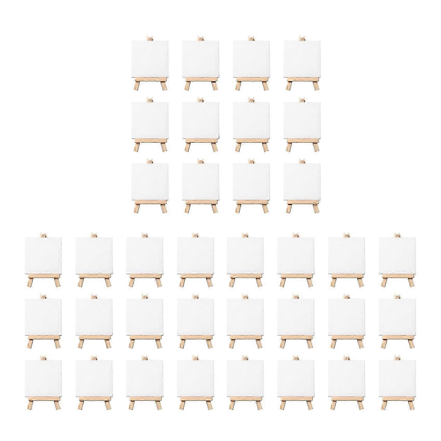 الفنانين 3 بوصة × 3 بوصة قماش صغير و 5 بوصة مجموعة حامل صغير الرسم الحرفية الرسم - 36 لوحة صغيرة