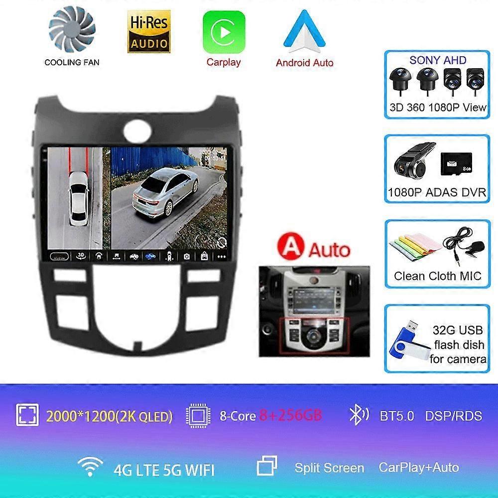 Radio auto Android 14 Multimedia Video Player Pentru Kia Forte Cerato 2008 2009 2010 2012 Autoradio Gps Navigație Carplay 9 "Ecran