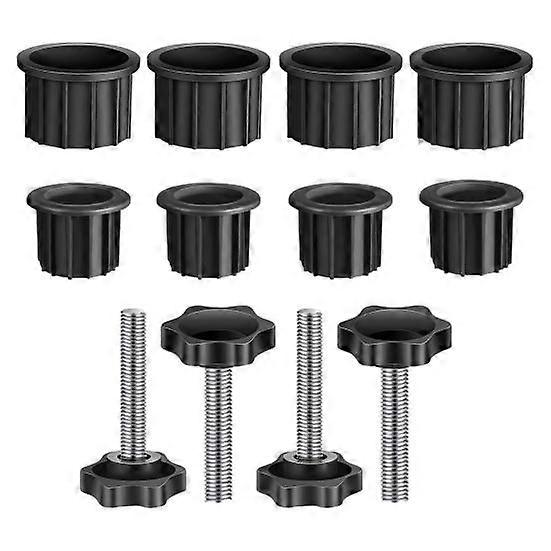 8/12Pcs Umbrella Stand Tube Pipe Sleeve with Hand Knob Tightening Screw Heavy Duty Umbrella Pole Mount Base