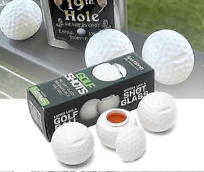 3 st/set golfbollformade snapsglas för golfälskare