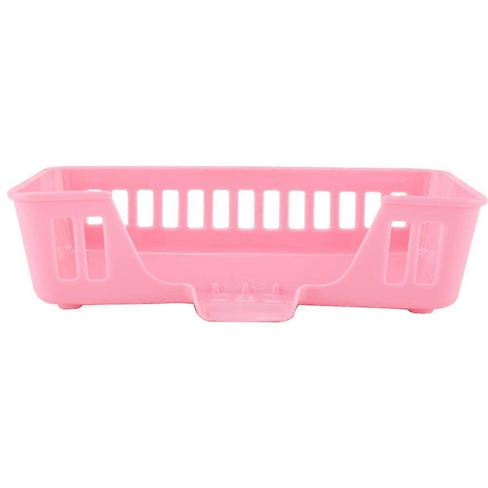 Kitchen Sink Drain Rack Storage Basket Soap Organizer for Home Bathroom(Pink)