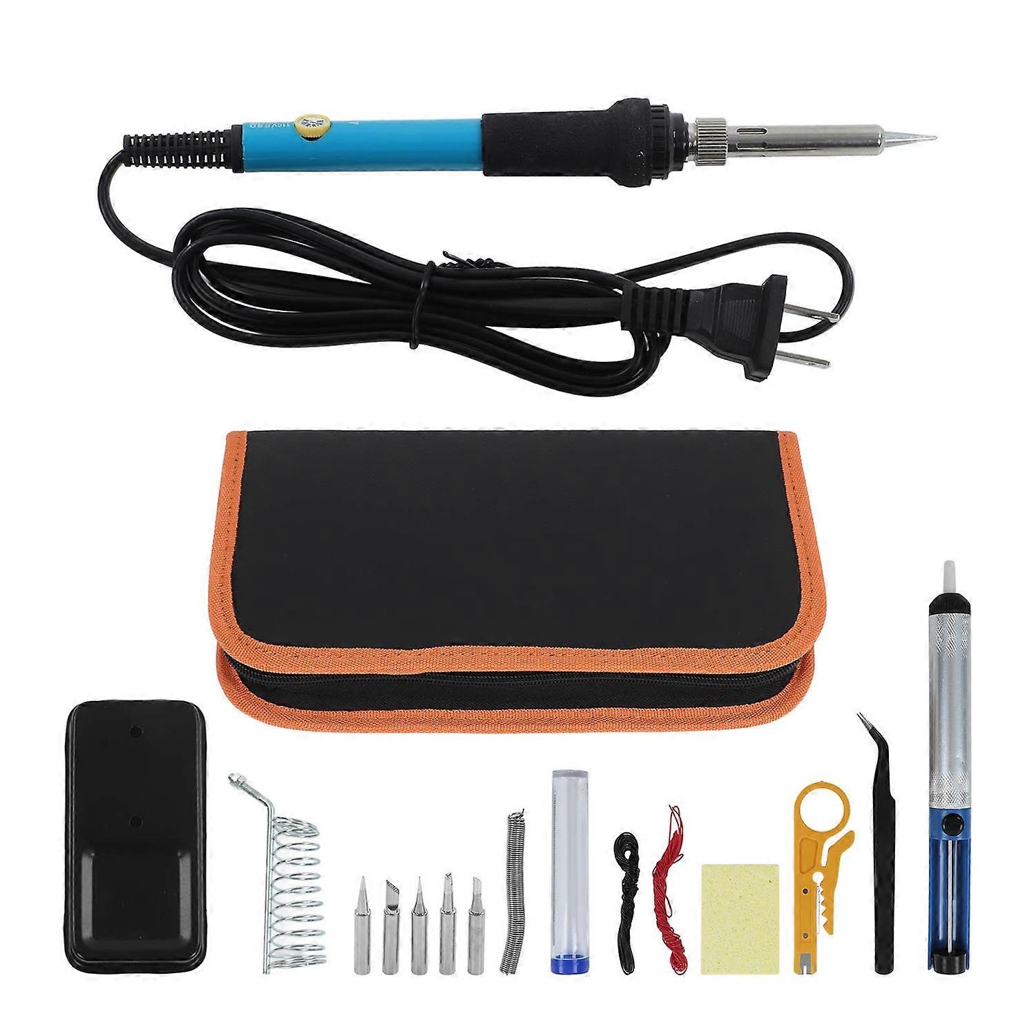 Soldering Iron Kit Adjustable Temperature Safe Durable Quick Heating Humanized Antioxidant Soldering