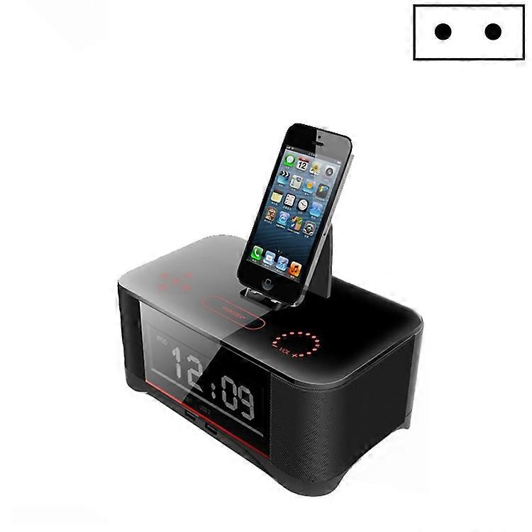 A8 Charging Base Audio NFC Bluetooth Speaker Alarm Clock, Specification: EU Plug
