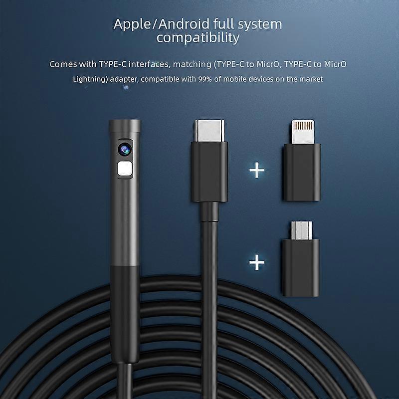 Three-in-one Apple Android full system IPS1080p car pipe industrial endoscope 200W pixels